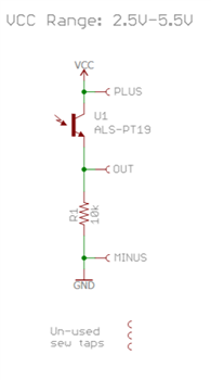 Schematic - SparkFun DEV-14629 LilyPad Light Sensor